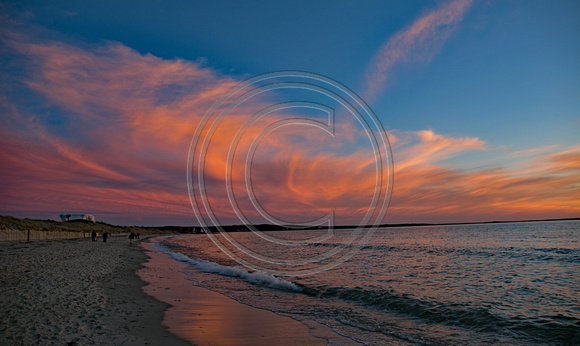 Sun set at Chappy Beach, Falmouth Cape Cod, MA