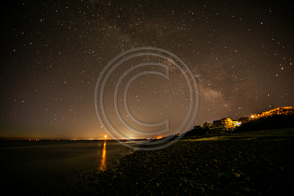 Milky Way with a moon rise, Sagamore Beach