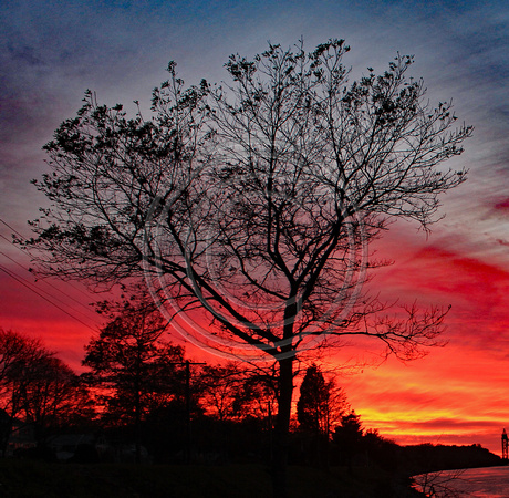 Fire in the sky sunset Cape Cod Canal