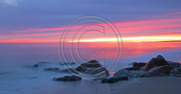 Pink mornings sunrise Cape Cod Bay
