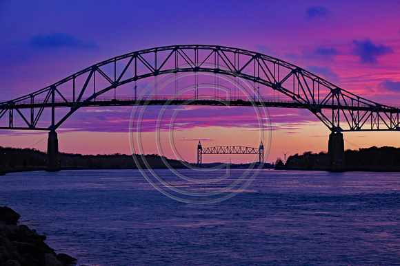 Sunset Cape Cod Canal beautiful colors on display.
