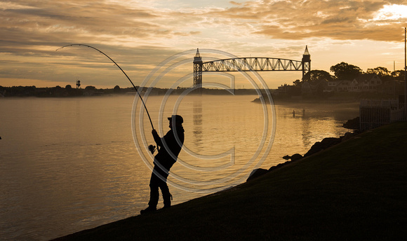 Fishing Cape Cod Canal West end sunrise