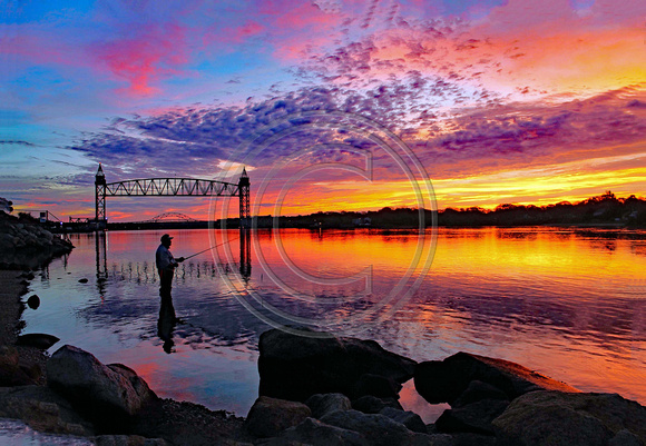 West end Cape Cod Canal sunrise with outstanding colors