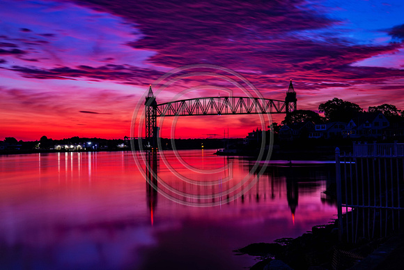 Sunrise with beautiful colors early am Railroad Bridge