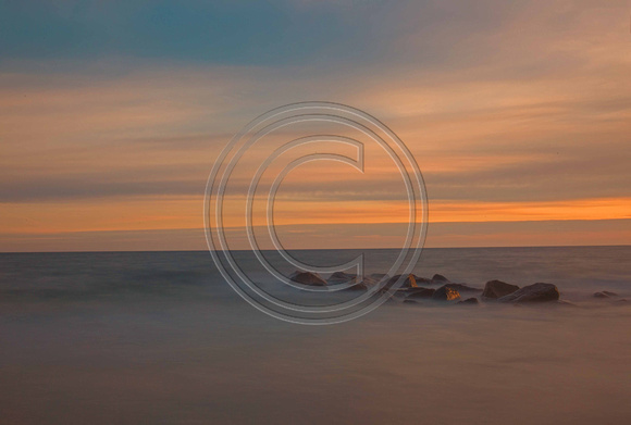 Pastel colors sunrise Cape Cod Bay