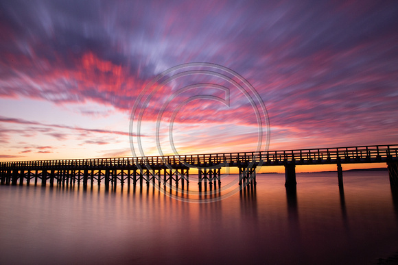 Powder Point Bridge sunrise Duxbury MA