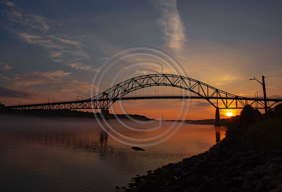 Sunrise on the banks of the Great Cape Cod Canal