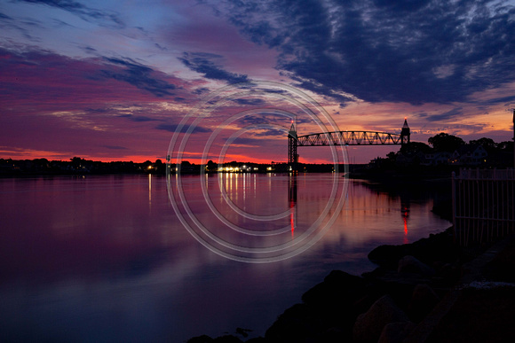 Sunrise Cape Cod Canal west end August 2020
