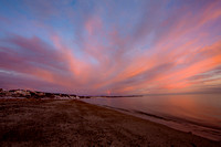 Stunning sunrise at Sagamore Beach Cape Cod Bay