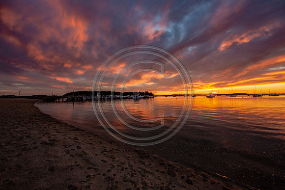 Sunset at Monument Beach, Cape Cod.